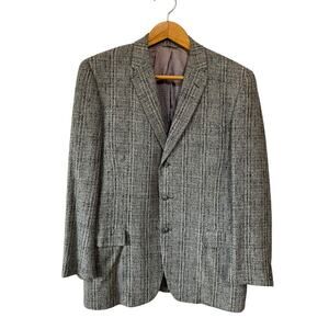 Vtg Sewell Gray Blue Colorful Fleck Tailored Tweed Blazer Sport Coat sz 44